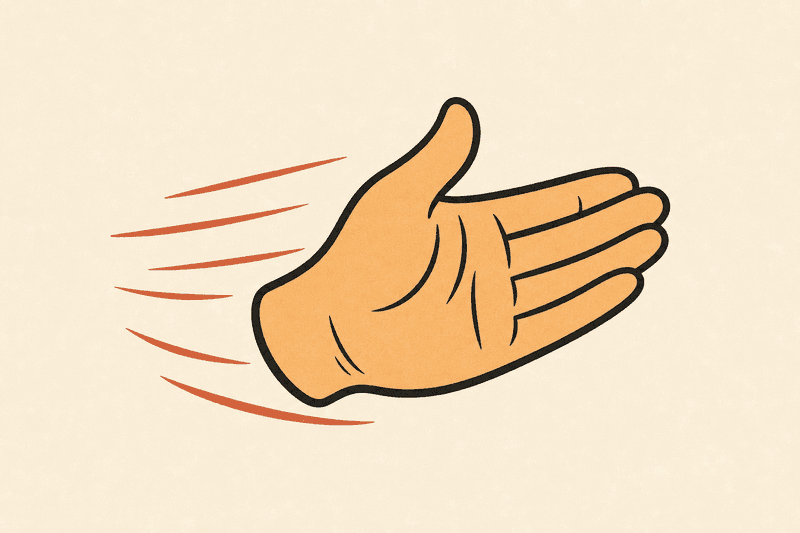 'Vai, vai!' (hand waving forward)
